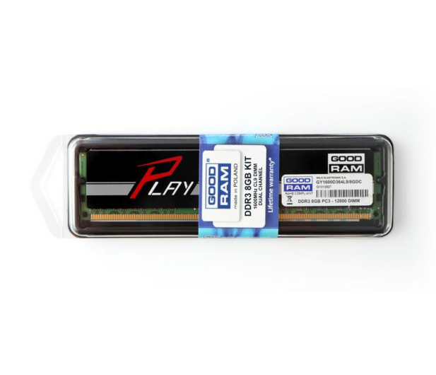 GOODRAM 8GB 1600MHz Play Black CL9 (2x4GB) - 204617 - zdjęcie 4